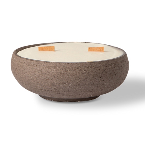 Volcanic Ceramic Candle – Basalt Bowl (Lavender)